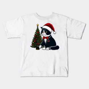 Exotic Shorthair Cat Christmas Kids T-Shirt